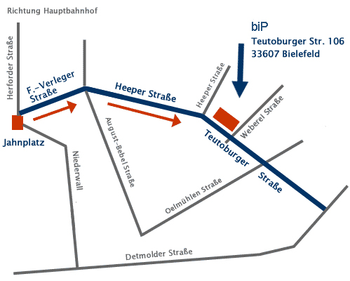 Anfahrt über den Jahnplatz